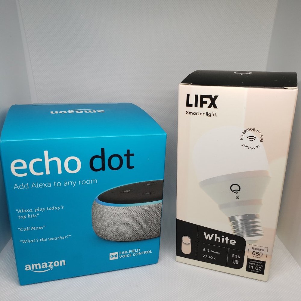 Echo Dot (3rd Gen) Includes Smart Bulb